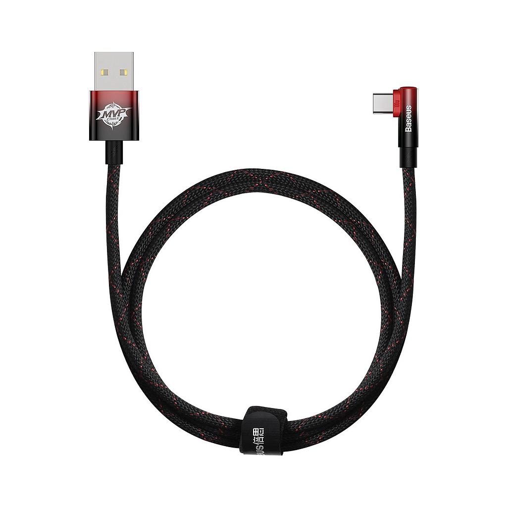 Baseus Cavo Dati Type-C 100W 1mt MVP 2 Elbow-shaped red black CAVP000420