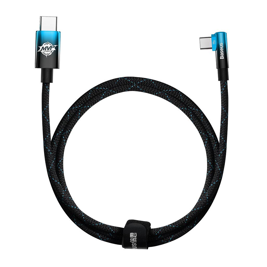 Baseus Data Cable Type-C to Type-C 100W 1mt MVP 2 Elbow-shaped blue CAVP000621