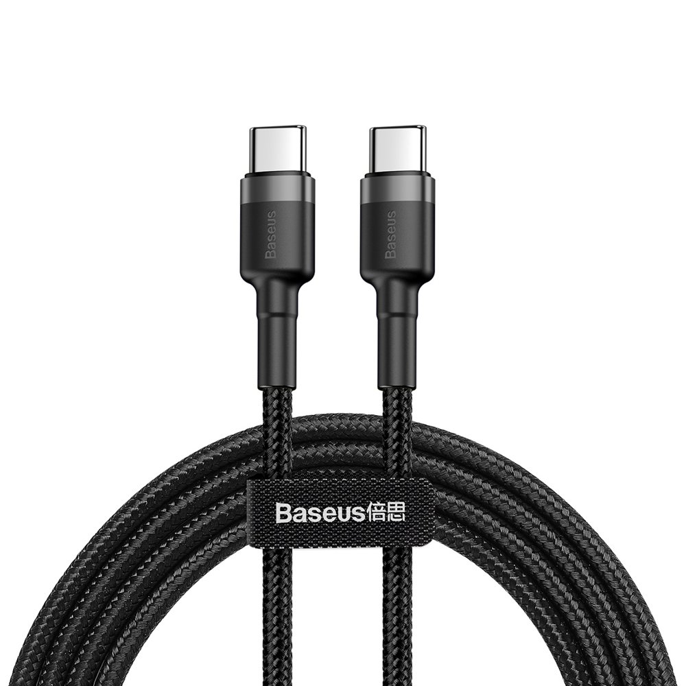 Baseus Cavo Dati Type-C to Type-C 60W 2mt cafule black CATKLF-HG1