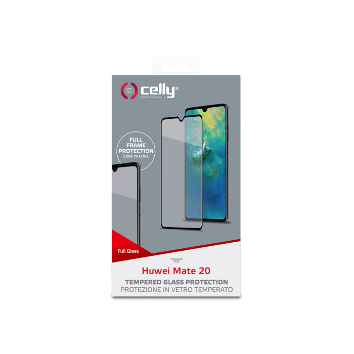 Pellicola vetro Celly Huawei Mate 20 full glass black FULLGLASS792BK