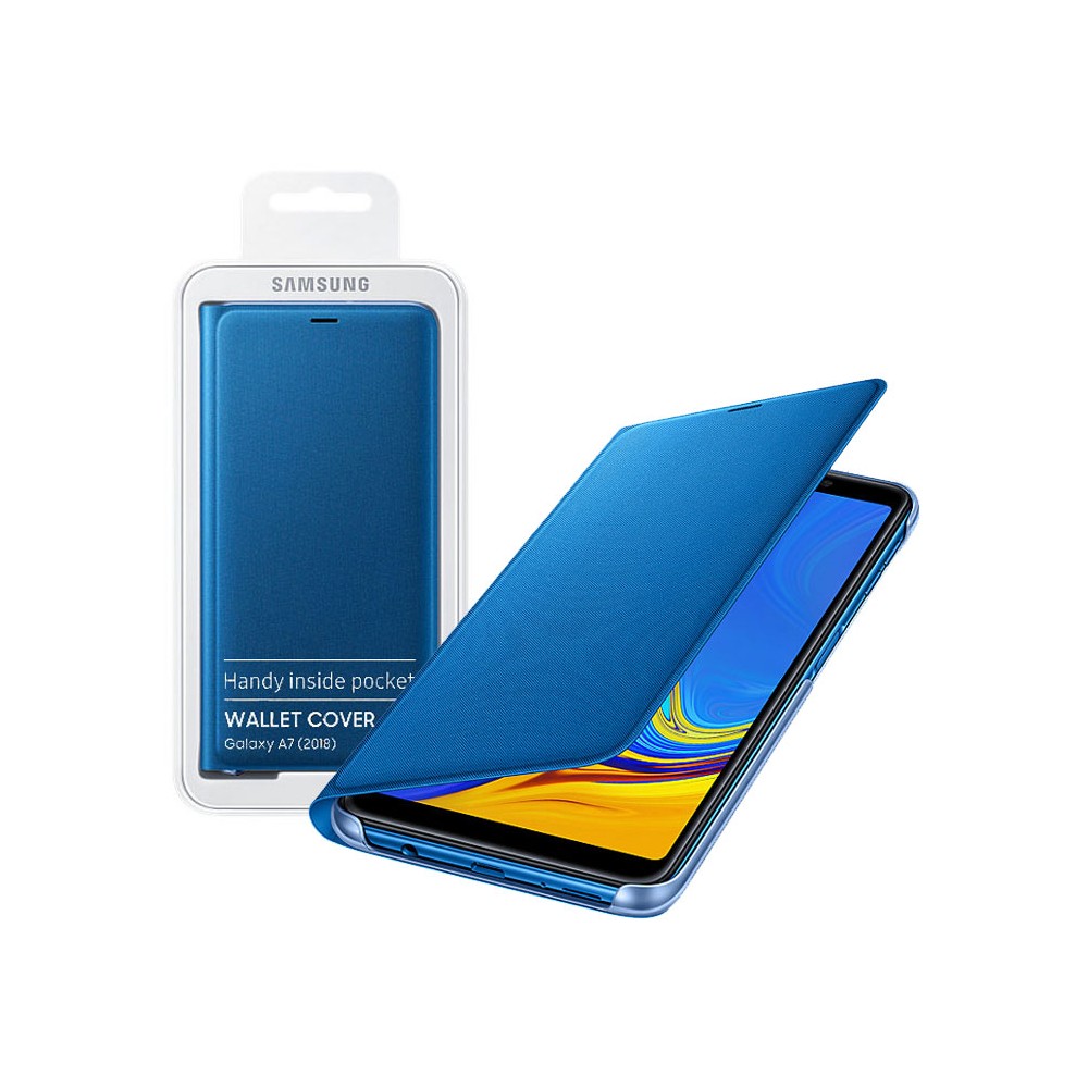 Case Samsung A7 2018 Wallet Cover blue EF-WA750PLEGWW