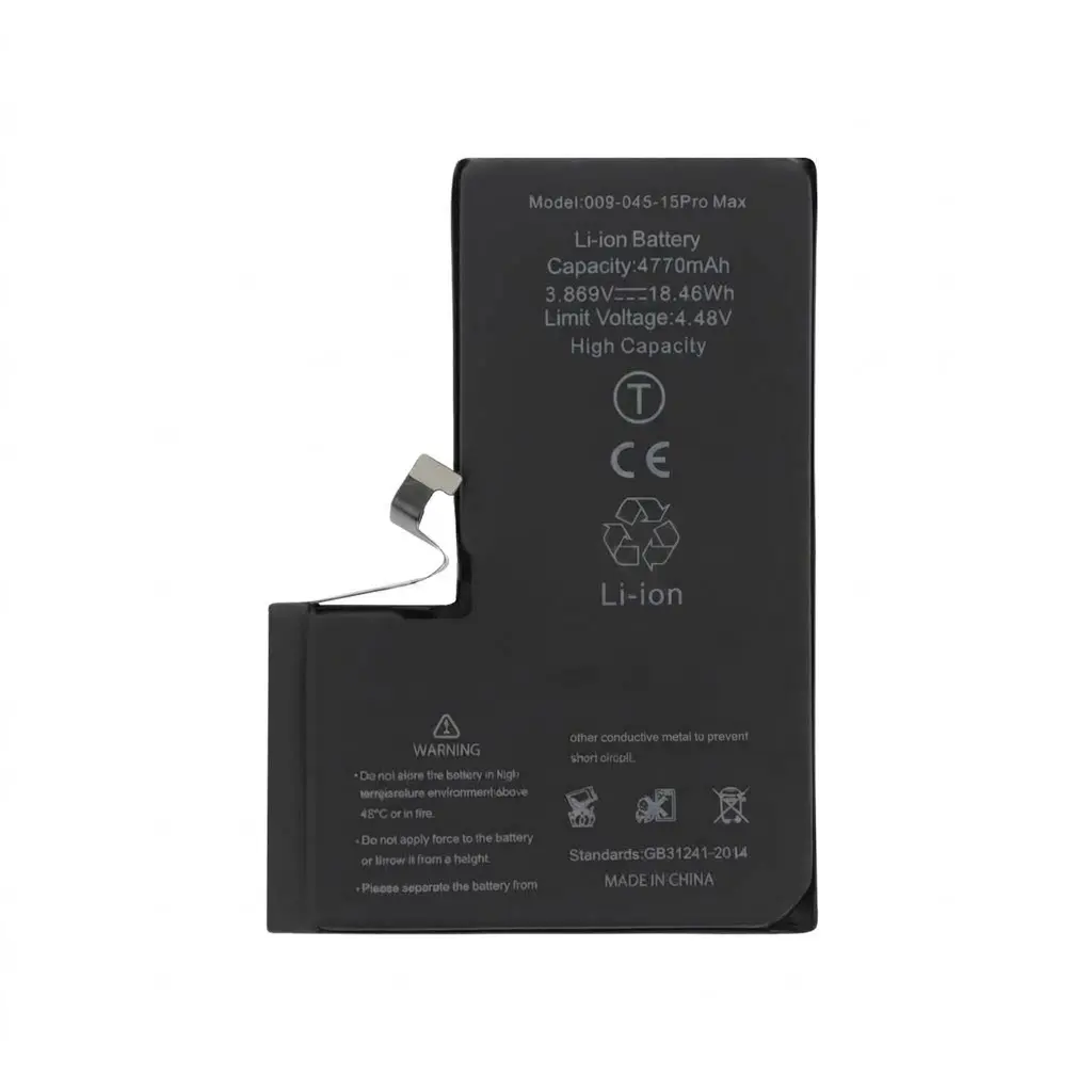 Apple Batteria iPhone 15 Pro Max Alta Capacità Chip Ti Compatibile