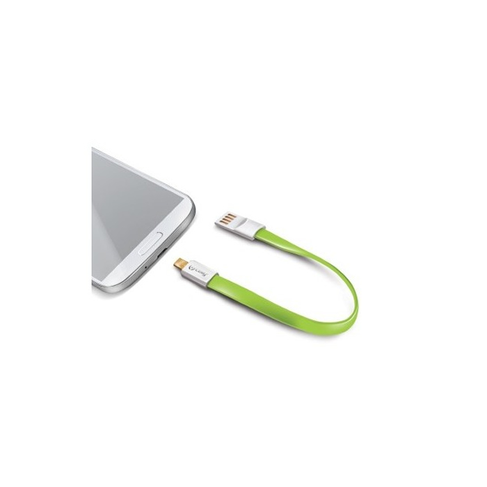 Celly Cavo Dati micro USB 22cm green USBMMICROG