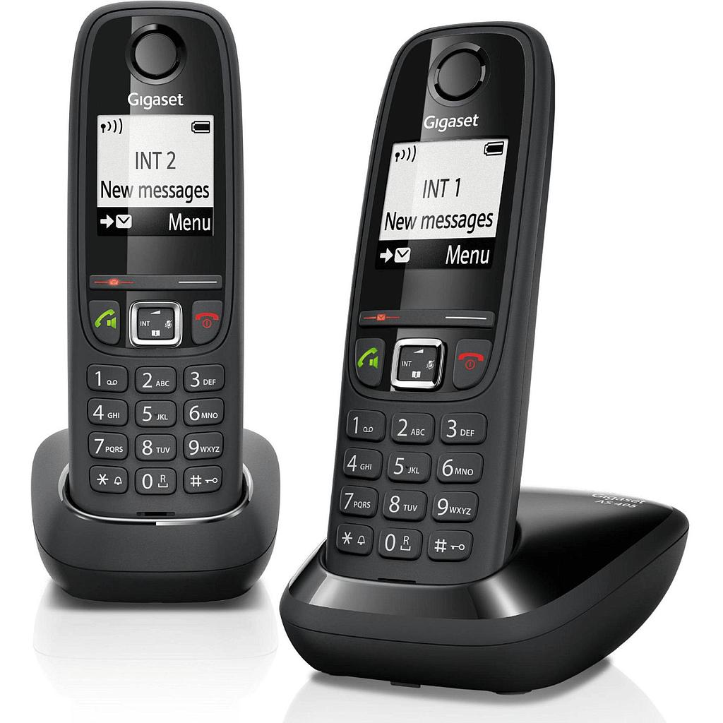 Gigaset Cordless AS405 Duo Black L36852-H2501-D201
