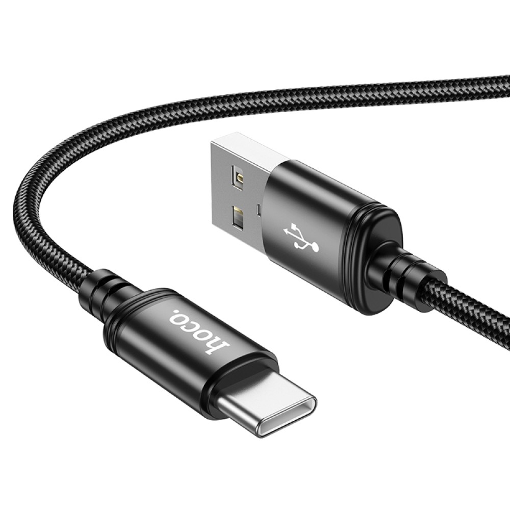 Hoco Data Cable Type-C (1 m) 3.0 in Nylon black X89C.BK