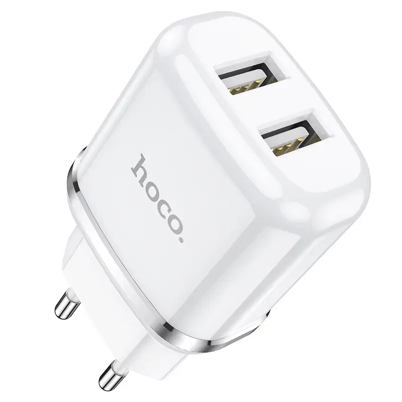 Hoco Charger 2 Ports (2 USB) 12W 2.4A White N4