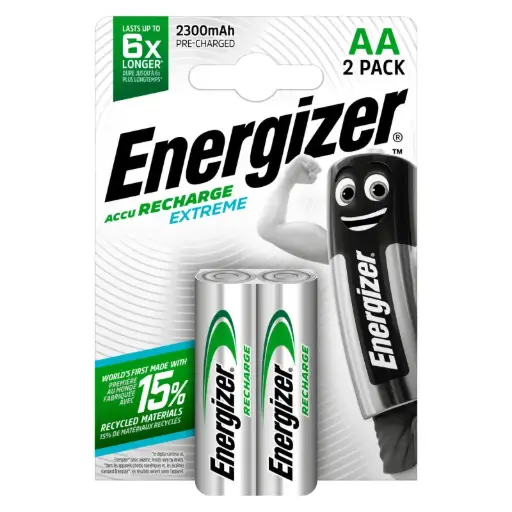 [7638900417012] Energizer Batteria Ricaricabile Stilo AA 2000 mAh 4 Pz AA-HR6