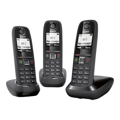 [4250366853871] Gigaset Cordless AS405 Trio Black L36852-H2501-K111