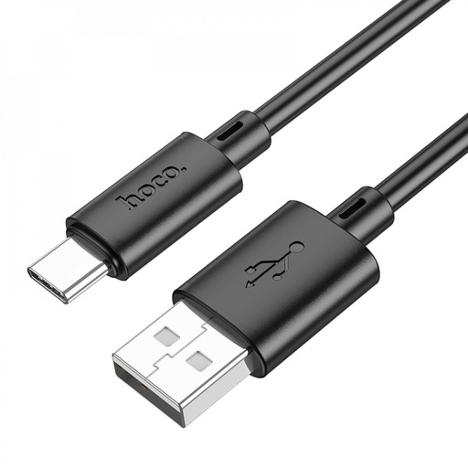 [6931474783349] Hoco Data Cable Type-C 3A Fast Charging (1m) PVC Black X88C.BK