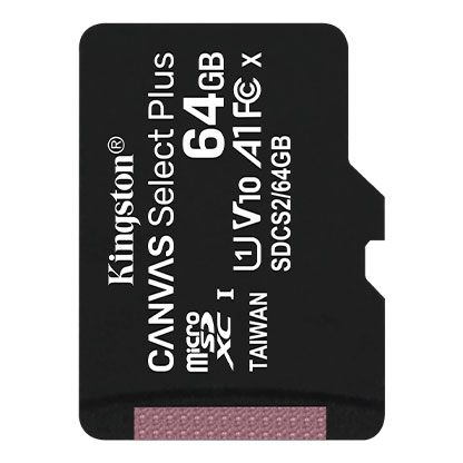 [740617298963] Kingston Micro SD 64GB Canvas Select Plus (No Adattatore) SDCS2/64GBSP