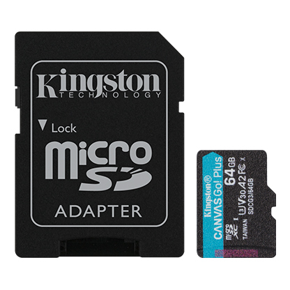 [740617301045] Kingston Micro SDXC 64GB Canvas Go! Plus SDCG3/64GB