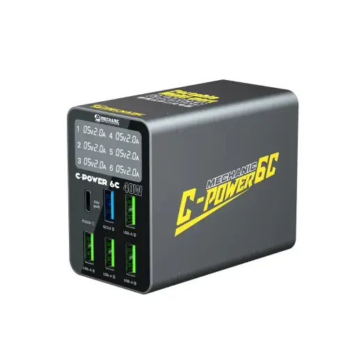 [6942174892125] Mechanic Charging Station 40W Multiports C-Power 6C