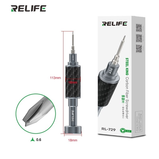 [6941590211398] Relife Screwdriver Tri-point (Y0.6) with Carbon Fiber Finish RL-729