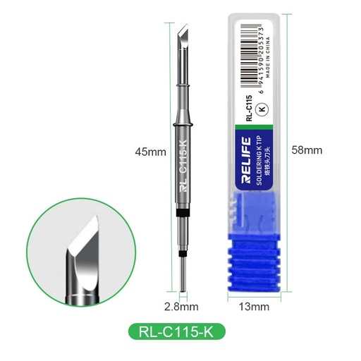 [6941590205373] Relife Tip For Soldering Station Type K RL-C115