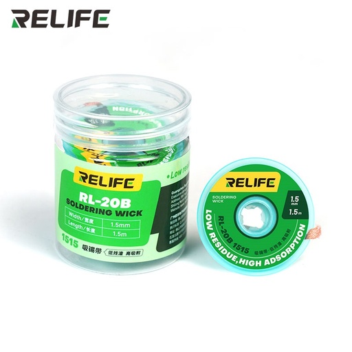 [6941590210971] Relife Soldering Wick Width 1.5 mm 1.5 mt RL-20B 1515