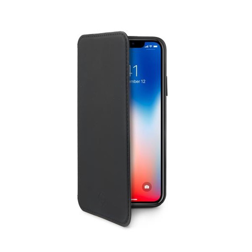 [8021735737537] Custodia Celly iPhone X, iPhone Xs wallet Custodia black PRESTIGE900BK