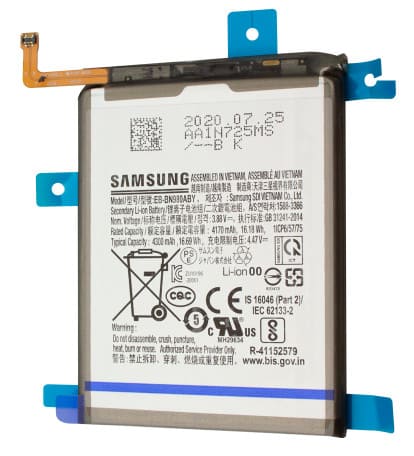 [13298] Samsung Batteria service pack Note 20 SM-N980F, Note 20 5G SM-N981B EB-BN980ABY GH82-23496A