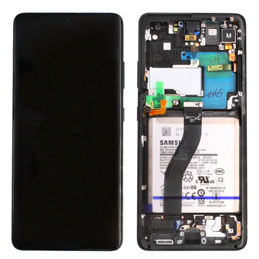 [13421] Samsung Display Lcd S21 Ultra 5G SM-G998B black con Batteria GH82-24591A GH82-24925A