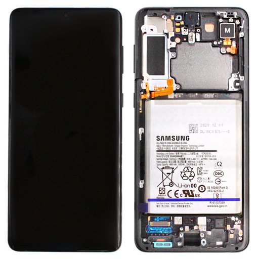 [13423] Samsung Display Lcd S21+ 5G SM-G996B black con Batteria GH82-24555A GH82-24744A