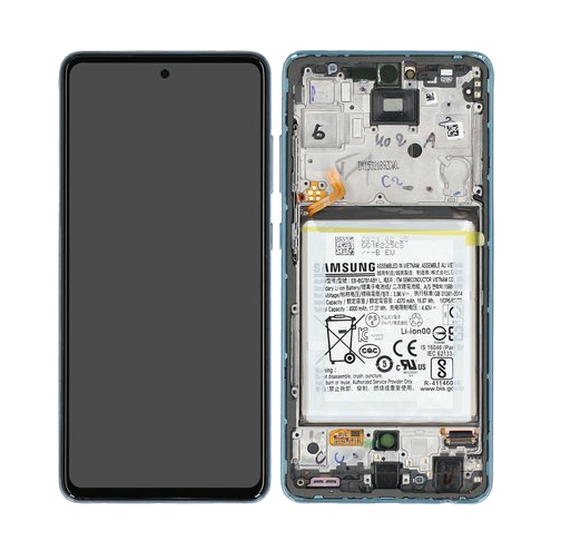 [14099] Samsung Display LCD A52 SM-A525F A52 5G SM-A526B GH82-25229B GH82-25230B Con Batteria Blue