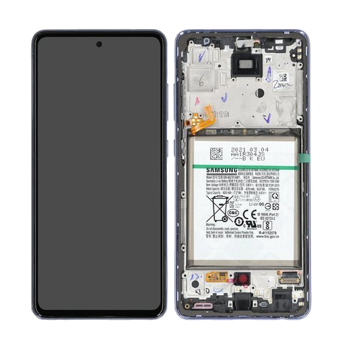 [14096] Samsung Display LCD A52 SM-A525F A52 5G SM-A526B GH82-25229C GH82-25230C Con Batteria Violet