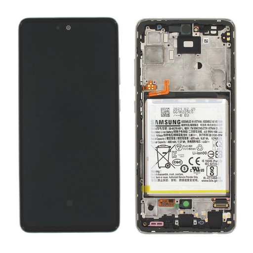 [14100] Samsung Display Lcd A52 SM-A525F A52 5G SM-A526B white with Battery GH82-25229D GH82-25230D