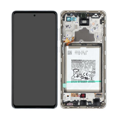 [13923] Samsung Display LCD A72 SM-A725F White With Battery GH82-25541D GH82-25542D 