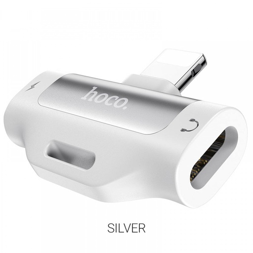 [6931474742933] Hoco adapter Lightning splitter 2in1 audio and charging LS31
