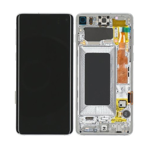 [13284] Samsung Display LCD S10 SM-G973F GH82-18850G GH82-18835G Silver 