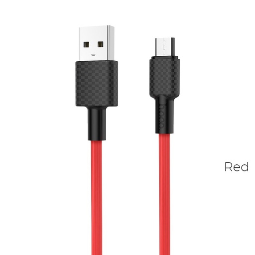 [6957531089759] Hoco data cable micro USB X29 superior style 2.0A 1mt red