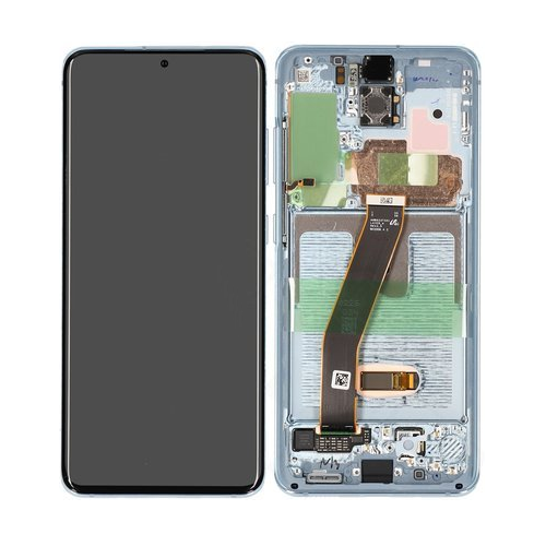 [6982] Samsung Display LCD S20 SM-G980F S20 5G SM-G981F GH82-22131D GH82-22123D Blue Con Camera 