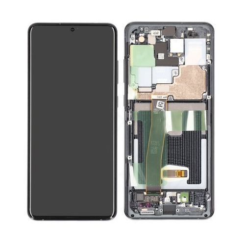 [6976] Samsung Display LCD S20 Ultra 5G SM-G988B Black With Camera GH82-22327A GH82-22271A