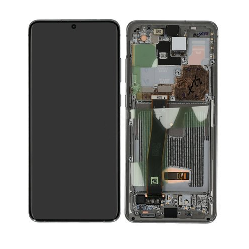 [7977] Samsung Display LCD S20 Ultra 5G SM-G988B GH82-22327C GH82-22271C White Con Camera 