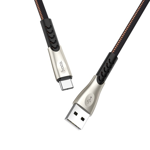 [6957531088004] Hoco data cable Type-C 2.4A 1.2mt superior speed black U48