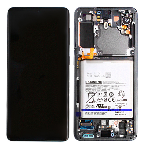 [13426] Samsung Display LCD S21 5G SM-G991B GH82-24716A Grey Con Batteria 