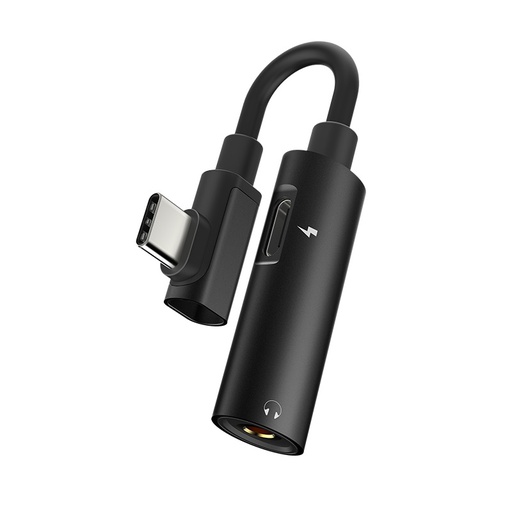 [6957531080749] Hoco adapter Type-C to jack 3.5mm 2in1 black LS19