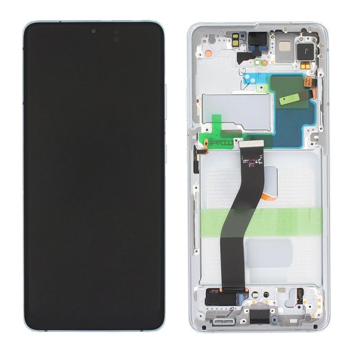 [14963] Samsung Display LCD S21 Ultra 5G SM-G998B GH82-26035B GH82-26036B Silver Con Frame 