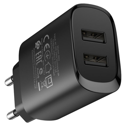 [6931474741158] Caricabatteria USB Borofone BN2 dual port black