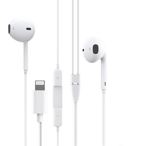 [6931474721907] Borofone Earphones Lightning BM32 Plus white