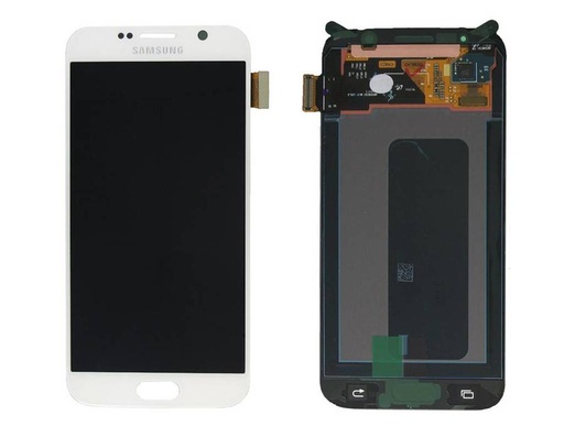 [1039] Samsung Display LCD S6 SM-G920F White GH97-17260B 