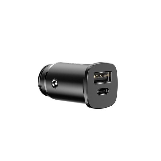 [6953156281837] Baseus Car Charger 30W 2 ports (USB+USB-C) square PPS black CCALL-AS01