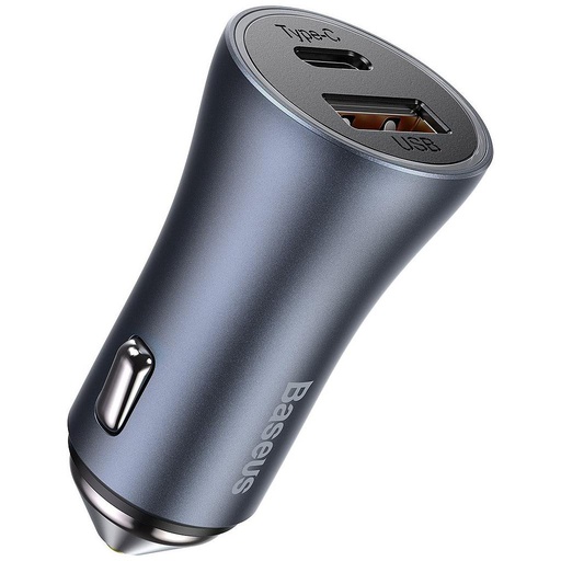 [6953156201958] Baseus Car Charger 40W 2 ports (USB + USB-C) with Data Cable Type-C dark gray TZCCJD-0G