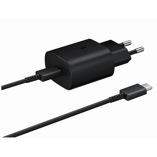 [8801643979393] Samsung Caricabatterie USB-C 25W + cable Type-C black EP-TA800XBEGWW