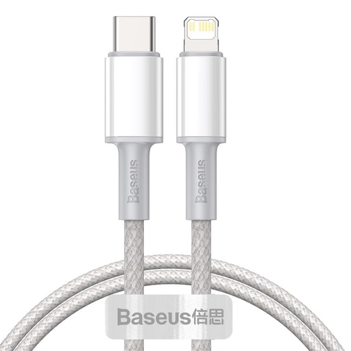 [6953156231924] Baseus data cable Type-C to Lightning 20W 1mt high density white CATLGD-02