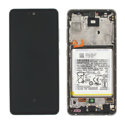 [14100] Samsung Display Lcd A52 SM-A525F A52 5G SM-A526B white with battery GH82-25229D GH82-25230D