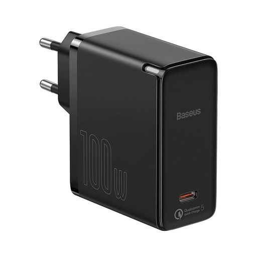 [6953156205024] Baseus Caricabatterie 100W USB-C Q.C 5.0 GaN2 Fast con Cavo Dati Type-C black TZCCGAN-L01