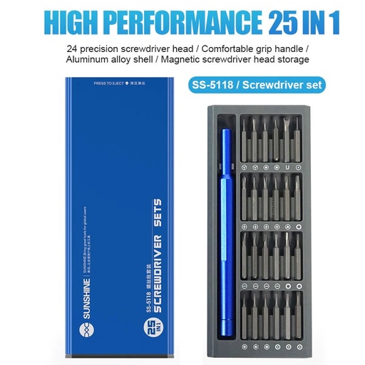 [6941590205083] Sunshine Cacciavite Kit 25 In 1 (SS-5118)