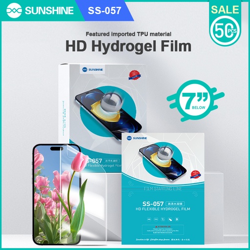 [6971806515958] Sunshine Pellicola Hydrogel Clear Flessibile 50 Pz SS-057