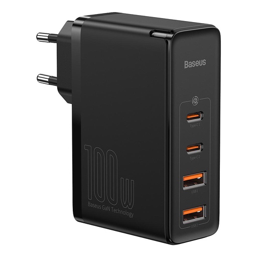 [6953156204683] Baseus Caricabatterie 100W 4 porte (2 USB + 2 USB-C) GaN2 Pro black CCGAN2P-L01