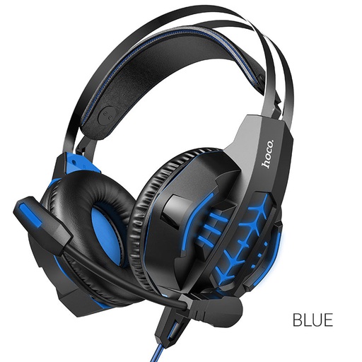 [6931474740939] Hoco gaming headset W102 with microphone cool tour blue